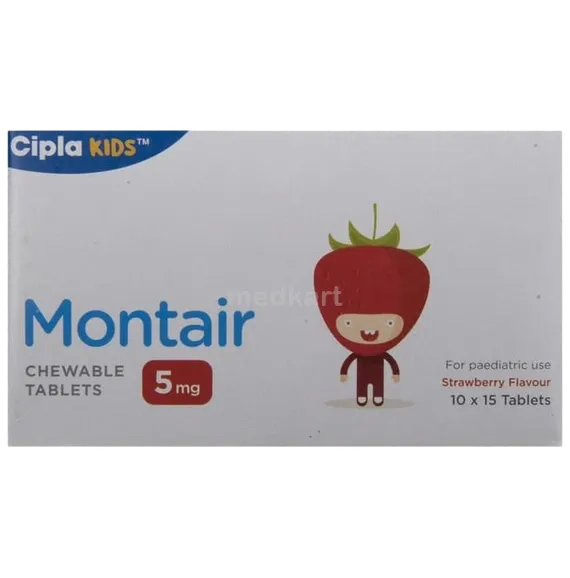 montair 5mg tablet 15's